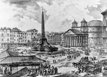 Vista de la Piazza della Rotonda, de la serie 